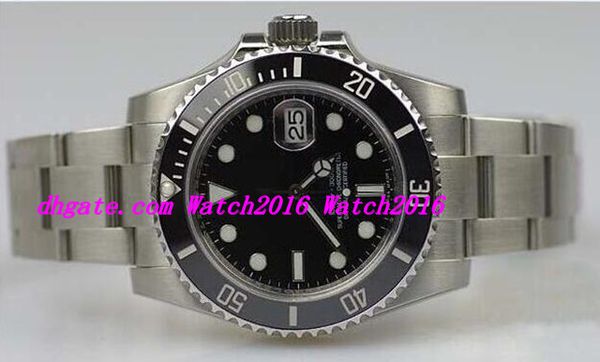 

luxury watch v7 asia 2813 movement black dial 40mm ceramic bezel sapphire glass 116610 automatic fashion men watch, Slivery;brown