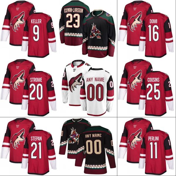 

#23 Oliver Ekman-Larsson Arizona Coyotes Third Black Jersey 2 Luke Schenn 20 Dylan Strome 21 Derek Stepan 25 Nick Cousins Hockey Jerseys