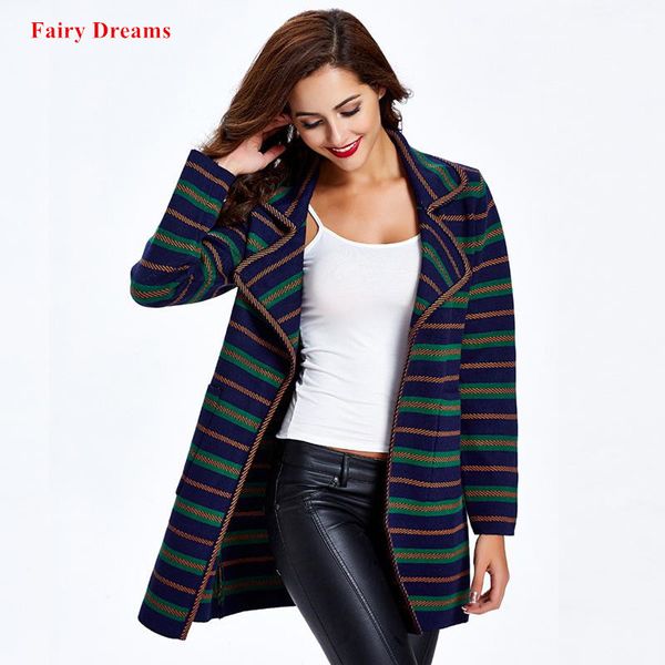 

women's sweaters sweater women coat striped red blue knitted cardigan winter style knitting clothes ladies fashion long jackets 2021 fa, White;black
