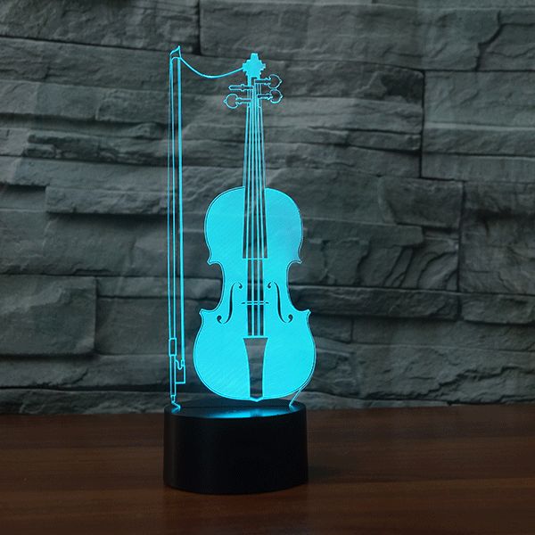 

Виолончель виолончели виолончель 3D оптическая лампа ночника DC 5V с питанием от USB 5