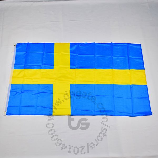 

Швеция / Шведский национальный флаг Бесплатная доставка 3x5 FT / 90 * 150см висячие наци