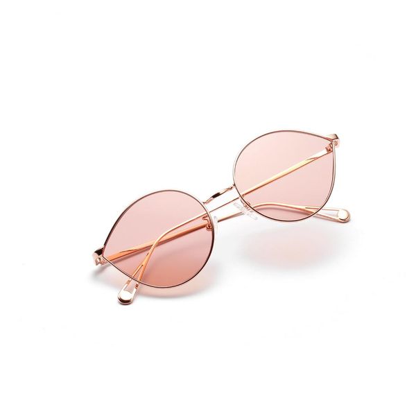 

2018 retro round sunglasses women men brand sun glasses for women alloy mirror sunglasses female with box nx, White;black