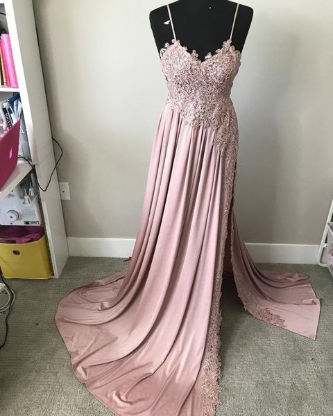 

2021 plus size lace prom dresses pink prom dress long evening gowns, Black