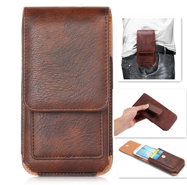 

Univer al cell phone ca e for iphone am ung lg moto huawei belt clip hol ter leather pouch card holder wai t pack bag flip mobile cover