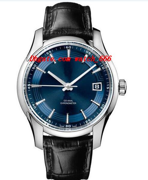 

luxury watches automatic mechanical watch men 007 blue dial luxury black leather bracelet watches men's watch ing, Slivery;brown