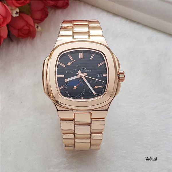 

2018 лучший бренд роскошные часы мужчины календарь черный залив дизайнер алмазные часы оптом высокое качество женщины одеваются розовое золото часы reloj mujer