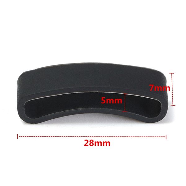 

wholesale- new soft annular silicone rubber security wristband watchband clasp ring loop fastener for/suunto core, Black;brown