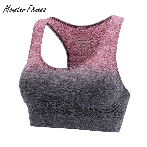 

2018 women sports bra for fitness yoga running pad cropped sportswear tank sports push up bra women, White;black