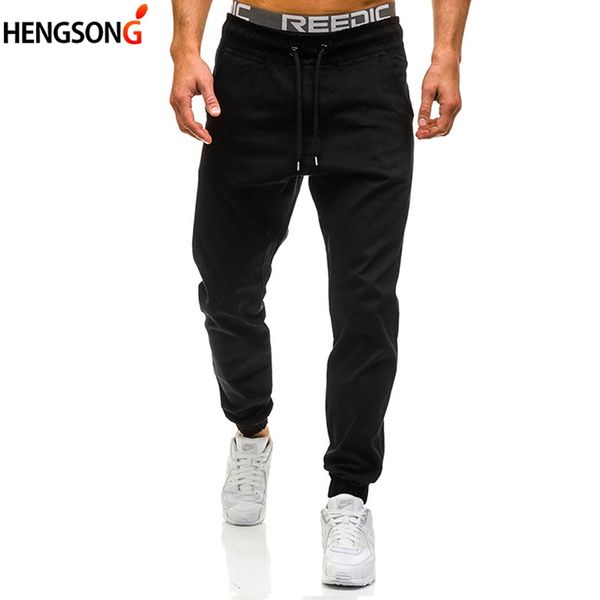 

2018 men running pants trousers men drawstring pants hip hop harem mens joggers solid sweatpants plus size m-3xl, Black;blue