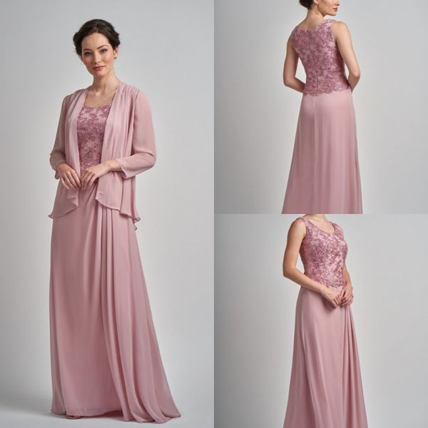 

2019 latest mother of the bride dresses long sleeves zipper back evening dresses beads sequins scoop neck custom made wedding party gowns, Black;red