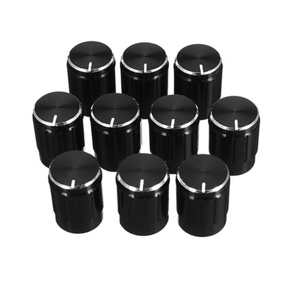 

10pcs 13*17mm aluminum alloy potentiometer 13*17 knob rotation switch volume control knob black