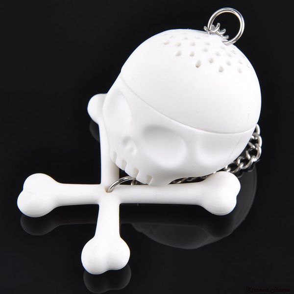 

skull kitchen tea balls silicone tea filter bags herb spices leaf strainer infuser bags silicone rubber tea tools