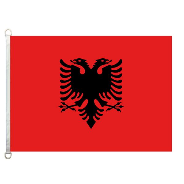 

хороший флаг]албания флаги баннер 3x5ft-90x150cm 100% полиэстер флаги стран, 110gsm деформация трикотажные ткани открытый флаг