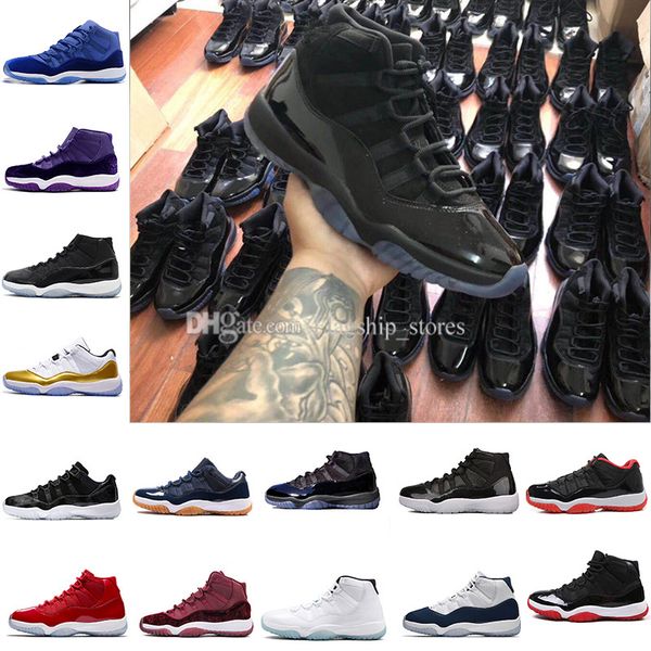 

Cap and Gown 11 XI 11s PRM Heiress Black Stingray Gym Red Chicago Midnight Navy Space Jams Men Basketball Shoes sports Sneaker US5.5-13