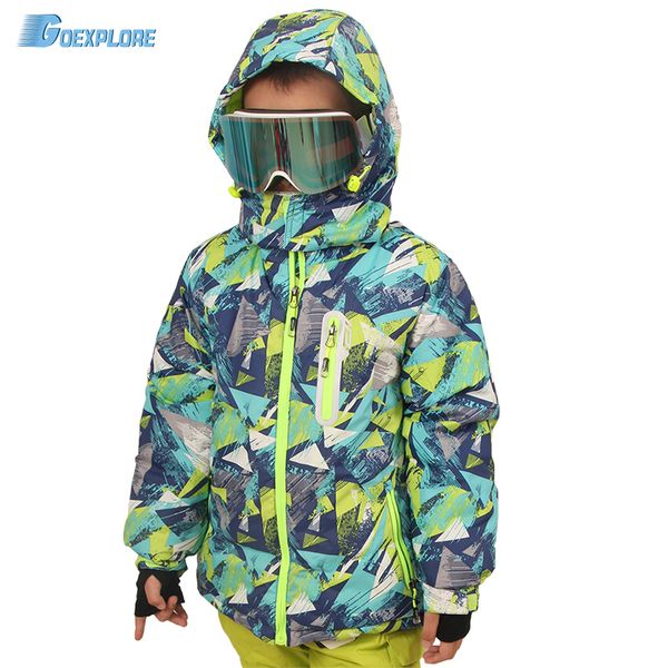 

goexplore ski jacket children 110-164 outdoor waterproof breathable warm winter thicken boys girls snow snowboard jacket kids