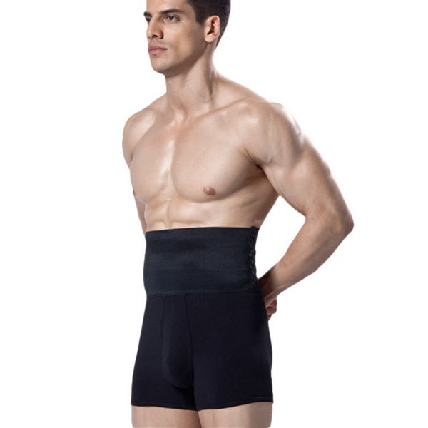 Iyunyi novo homens altos cintura shaper shaper comprime barriga de emagrecimento underwear shorts bunda levantador de controle de algodão calcinha