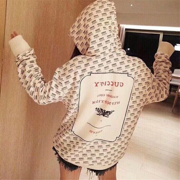 

2018 fashion long-sleeved pullover men's designer hoodie sweater hoodie men's women's brand hooded street fashion sweatshirt, Black