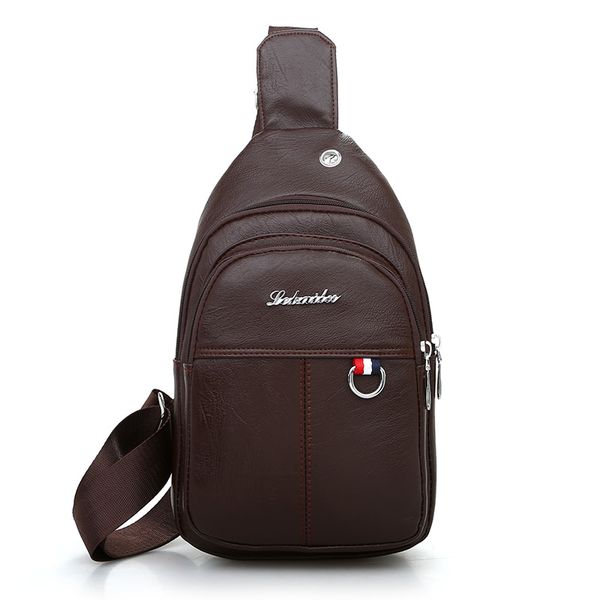 

men casual pu leather shoulder bag designer male chest pack korean mens travel bags retro crossbody messenger bags