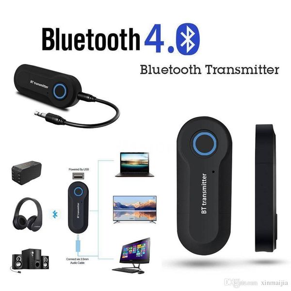 

Мини черный беспроводной передатчик Bluetooth стерео аудио музыкальный адаптер для т