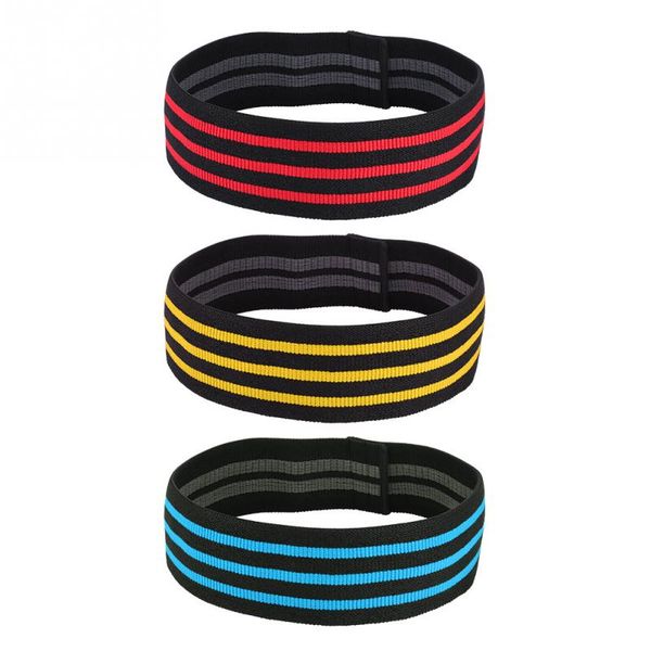 

3 colors fitness resistance bands nylon yoga workout hips & glutes exercise elastic bands bodybuilding fitness equipment