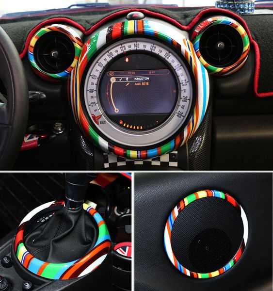 Set 03 16 Year Mini Countryman R60 Stickers Abs Interior Accessories For Bmw Mini Cooper Car Interior Decorations Car Interior Electronics From