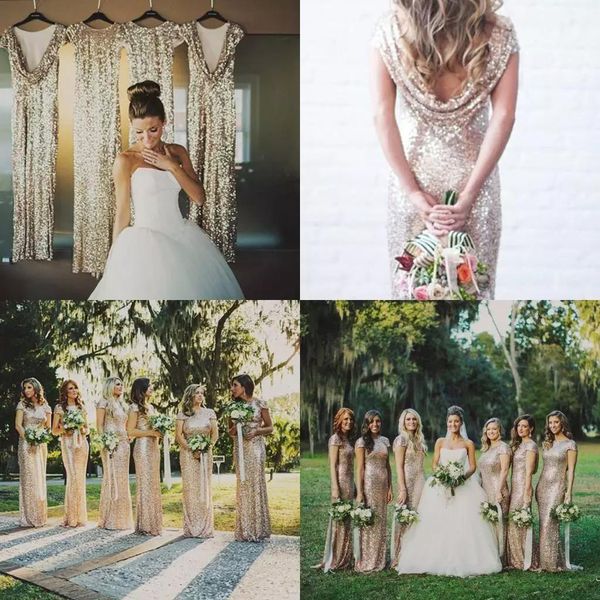 

bling sequins bridesmaid dresses high neck cap sleeves long prom dresses maid of honor dresses formal evening gowns party dress, White;pink