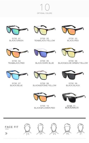 

new fashion men's polarized sunglasses sports square sunglasses europe and the united states anti-uv400 lens with box, White;black