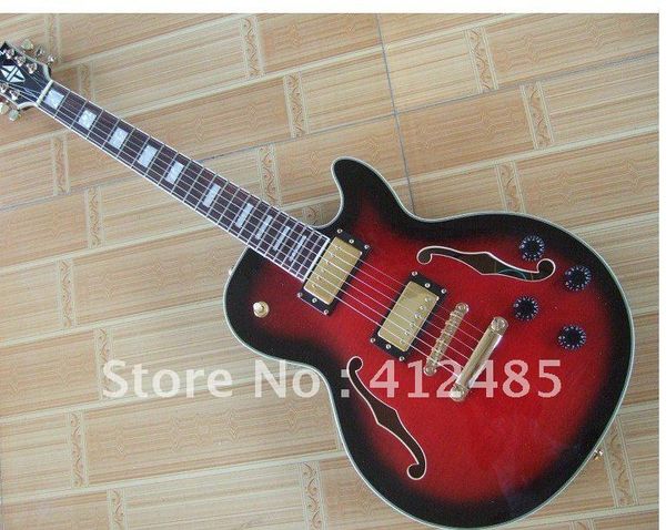 fabbrica all'ingrosso prezzo economico rosso 335 JAZZ chitarra elettrica Semi Hollow