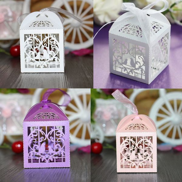 

hollow paper love bird heart candy box with ribbon baby shower wedding supplies favor boxes dhl ing