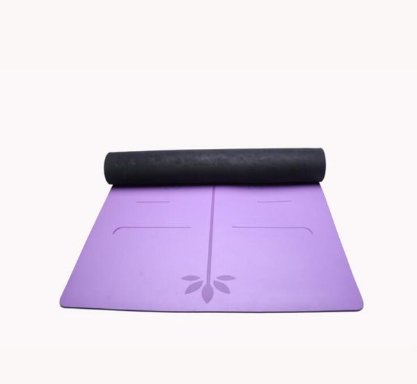 

custom wholesale yoga mat environmental protection thickening anti-skid body line natural rubber pu yoga mat