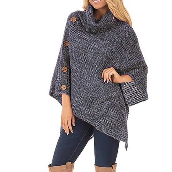 

autumn batwing sleeve scarf collar jumper women fashion pullover casual cloak sweaters ladies female winter clothes sj767c, White;black