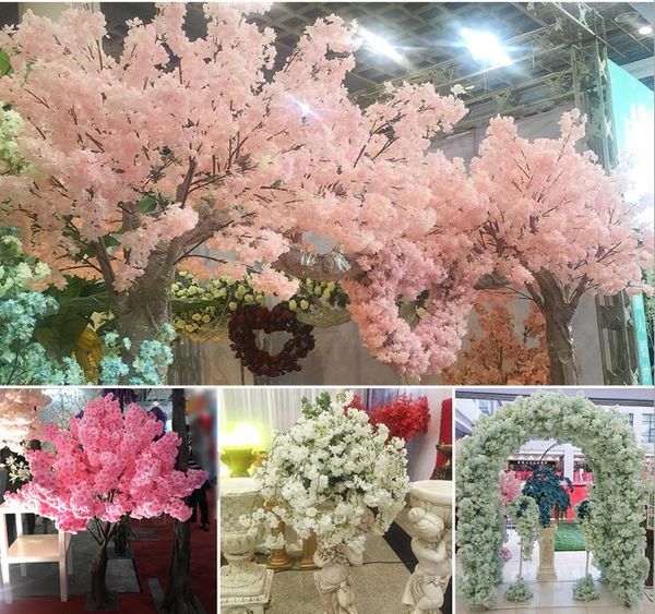 

Pla tic fake flower artificial plant home decoration ilk cherry blo om artificial bouquet wedding fe tival decorative flower