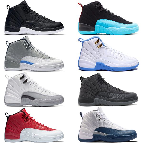 

12 12s mens basketball shoes wheat dark grey bordeaux flu game the master taxi playoffs french blue barons psny purple sports sneakers