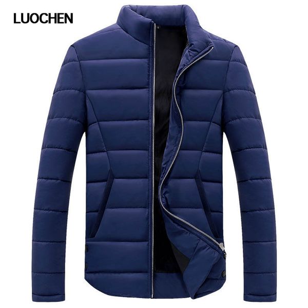

winter new men's jackets stand collar solid color men's cotton clothing fashion clothing warm jacket qc--a422-909-2, Black