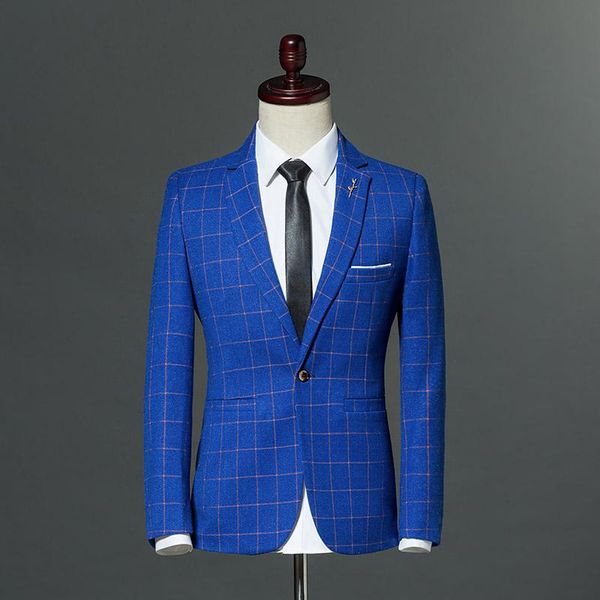 

2020 mens plaid leisure slim fit blazers male single button clothing plus size 4xl 5xl casual office blazer masculino, White;black