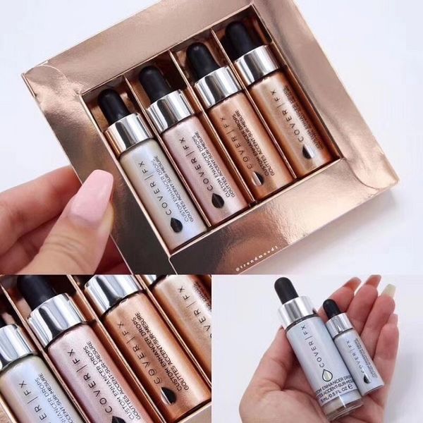 

COVER FX Custom Enhancer Drops Set Ensemble Gouttes Accent-sur-mesure для лица с подсветкой порошок 4шт / комплект