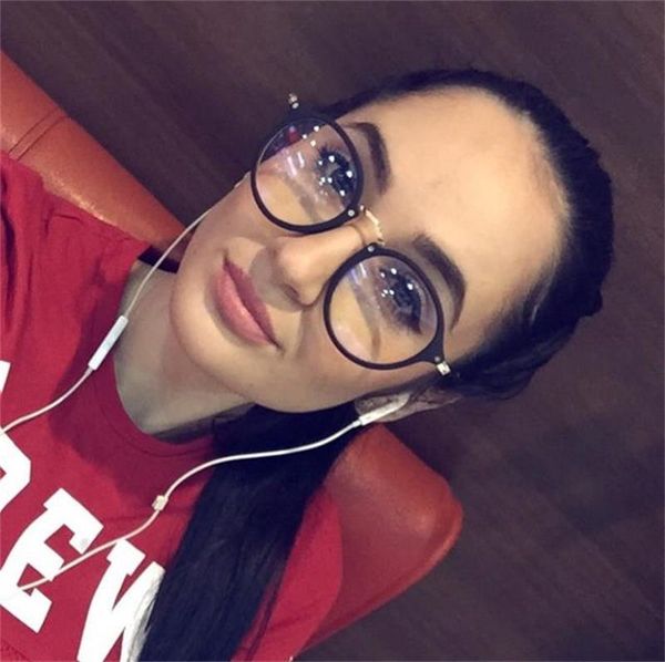 

spectacles glasses transparent female women's eyeglasses frame 2018 retro round optical clear computer glasses for women oculos de grau, Silver