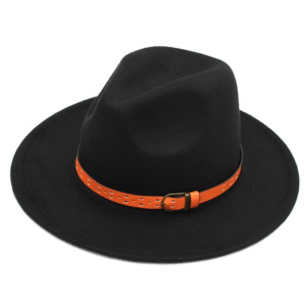 

новая мода унисекс полушерстяные широкие поля панама cap церковь hat открытый пляж sun hat джаз cap дерби шляпа, Blue;gray
