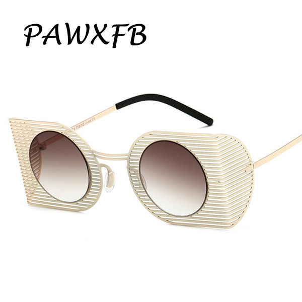 

pawxfb новый дизайнерский бренд круглый стимпанк солнцезащитные очки женщины мужчины летний стиль солнцезащитные очки старинные gafas-де-сол, White;black