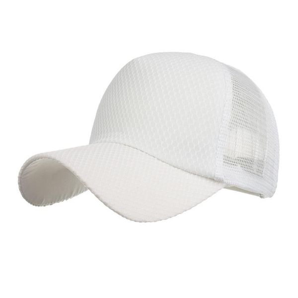 

summer breathable mesh baseball cap women outdoor women men adjustable washed solid colort baseball hat casual cap shade a8, Blue;gray