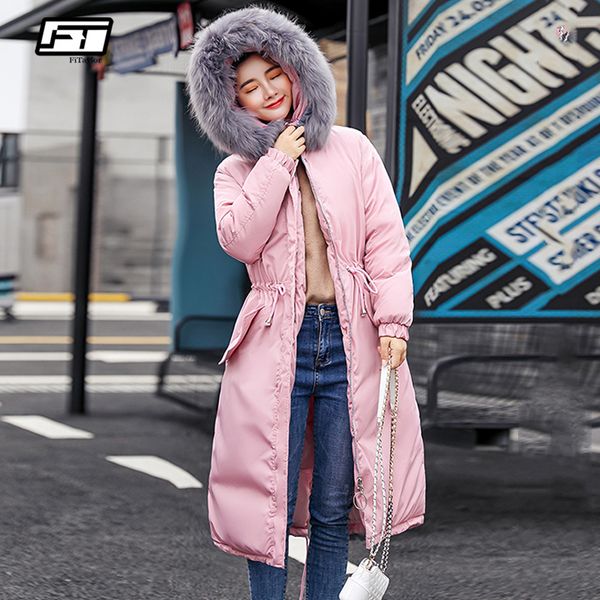 Großhandel Fitaylor Winter Frauen Warm Kapuze Lange Baumwolle Parkas Schnee Große Pelzkragen Jacken Mantel Weibliche Dicke Sash Binden Baumwolle Großhandel Fitaylor Winter Frauen Warm Kapuze Lange Baumwolle Parkas Schnee Große Pelzkragen Jacken Mantel Weibliche Dicke Sash Binden Baumwolle