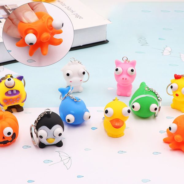 

2018 mini squeeze toys vent burst eye winking ocean series keychain decompression explosion models toys xl-615, Silver