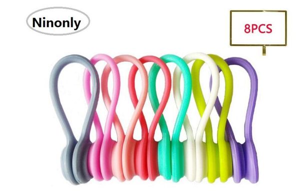 

multi-function silicone magnetic wire cable organizer phone key cord clip usb earphone clips data line storage holder