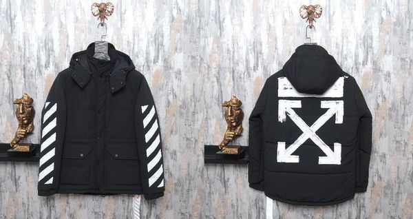 

2018 autumn designer luxury clothing mens black white letters patchwork spiritismo heavy cotton jacket coat clothing outerwear jacket, Black;brown