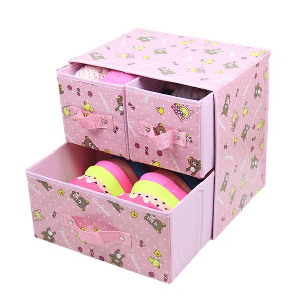 

drawer type finishing box underwear boxes non-woven fabric bra sorting box socks sundry toy 30x22x30cm cosmetics organizador