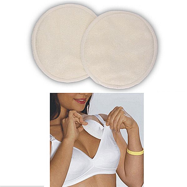 

4pcs for mum washable waterproof feeding pad bamboo reusable breast pads dia bamboo breast pad nursing pads 12cm, White