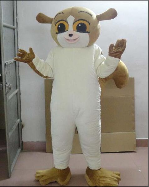 2018 Costume da mascotte di topo del Madagascar marrone caldo di alta qualità con pancia bianca da indossare per adulti