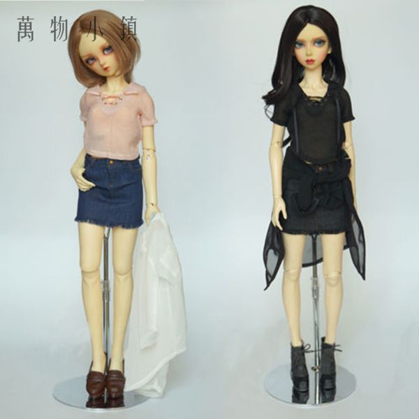 

new 1/3 sd dd bjd doll clothes deep blue/black sweet girl jeans short skirts/skirt/outfit