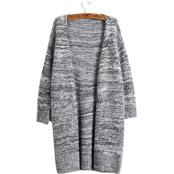 2019 2018 Sweater Cardigan Women Korean Version Winter And Autumn Long Women\u0027S Sweaters With Double Pocket Variegel Vestidos MMY17066 From Edward03,