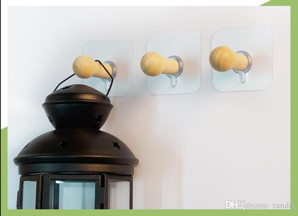 2019 Creative Wood Coat Hooks Decorative Wall Hook Minimalist